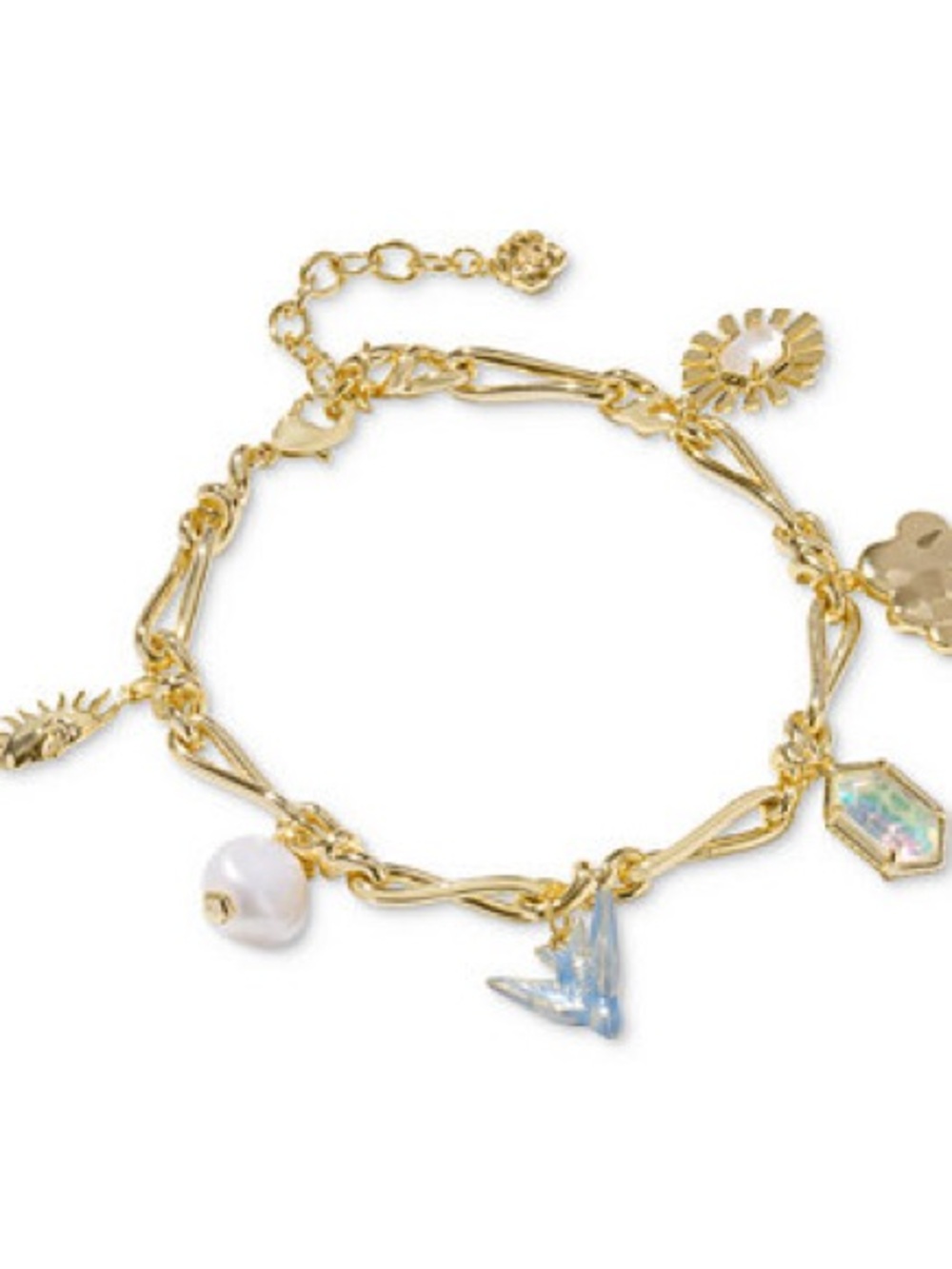 Kendra Scott Frankie Gold Charm Bracelet in Multi Mix Gold Charm Bracelet with